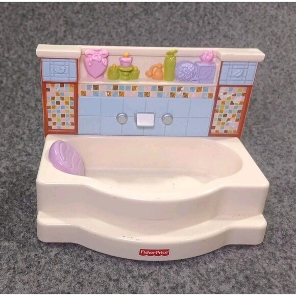 Fisher Price Loving Family Dollhouse Baby Changing Table & Bathroom Replacements - Picture 2 of 10
